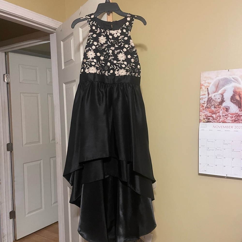 Elegant Black and Cream Kids Dress
